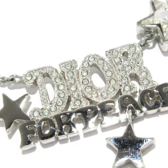 Auth DIOR/ChristianDior - Silver Hardware Rhinestones Necklace - Picture 5 of 8